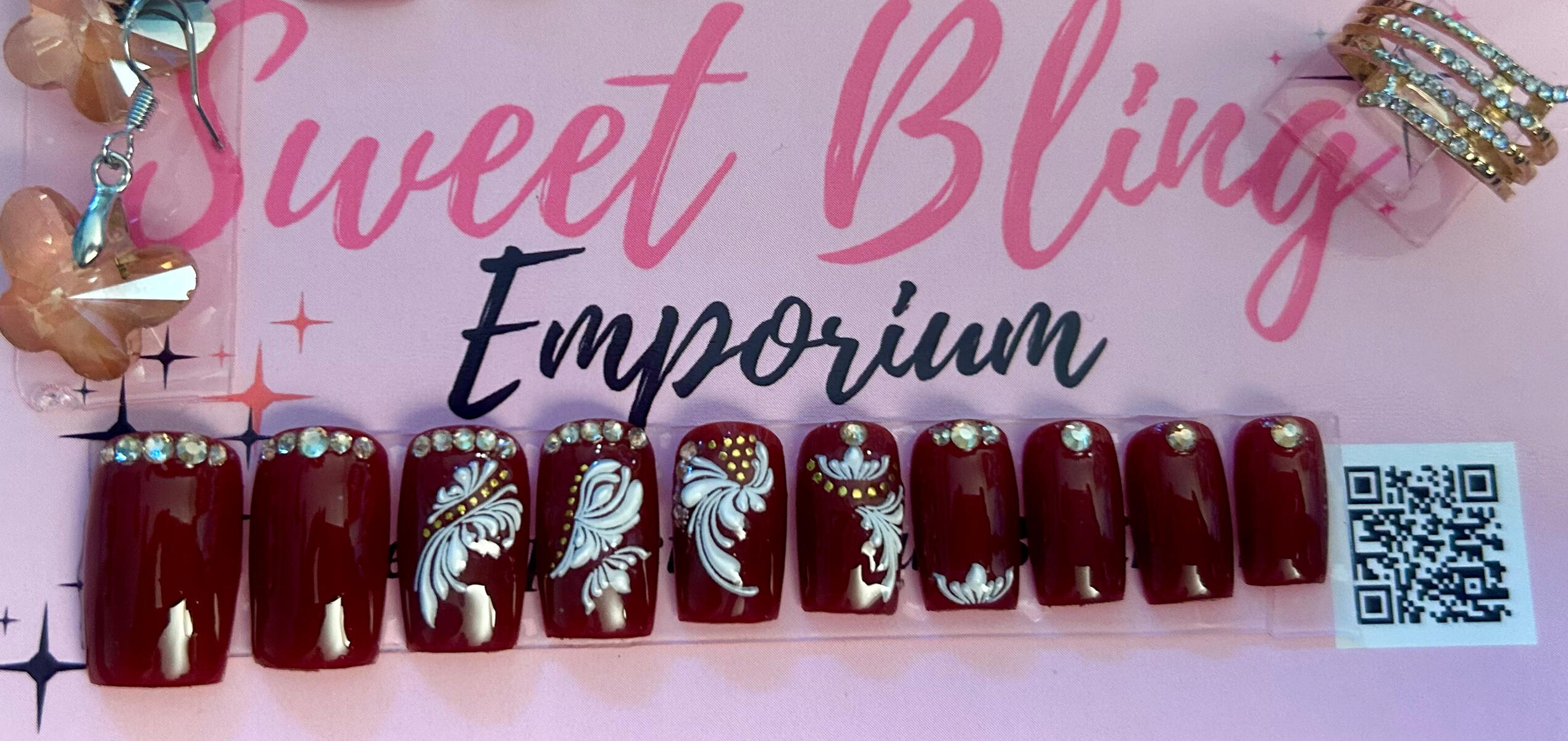 Burgundy & Bling